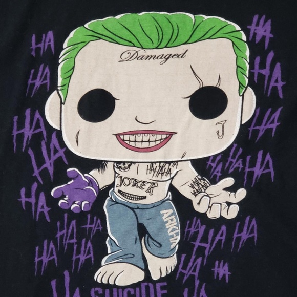 Pop Tees Other - DC Damaged Joker Pop TShirt Medium 100% Cotton